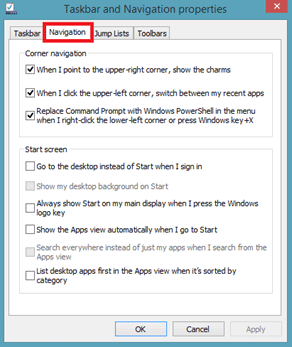 Windows 8.1 Taskbar Properties